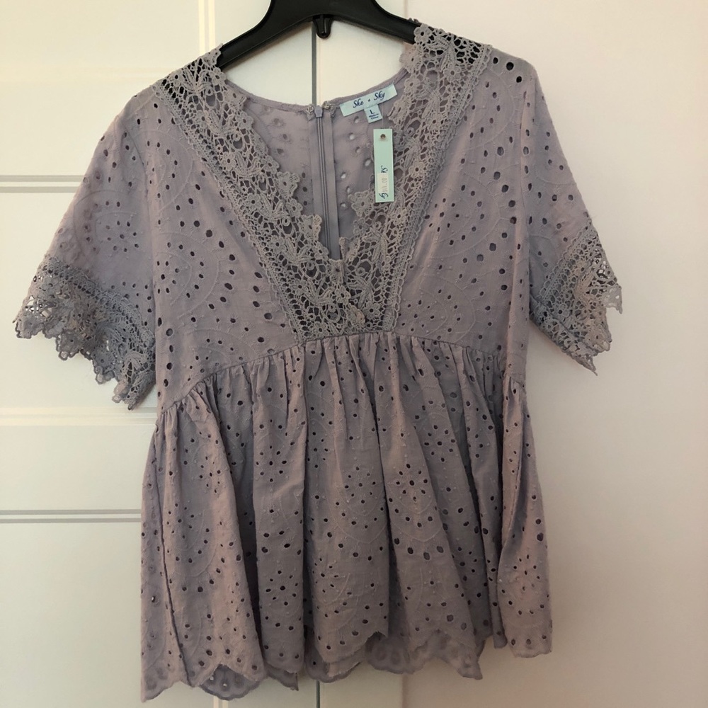 She + Sky Lace Top